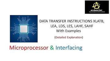 DATA TRANSFER INSTRUCTIONS XLATB, LEA, LDS, LES, LAHF, SAHF | MPI | By Vijaya