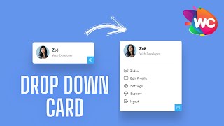 Dropdown Card using HTML CSS and Javascript