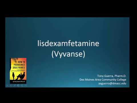 (CC) How to Pronounce lisdexamfetamine (Vyvanse) Backbuilding Pharmacology thumbnail