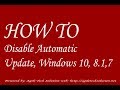 disable windows automatic update