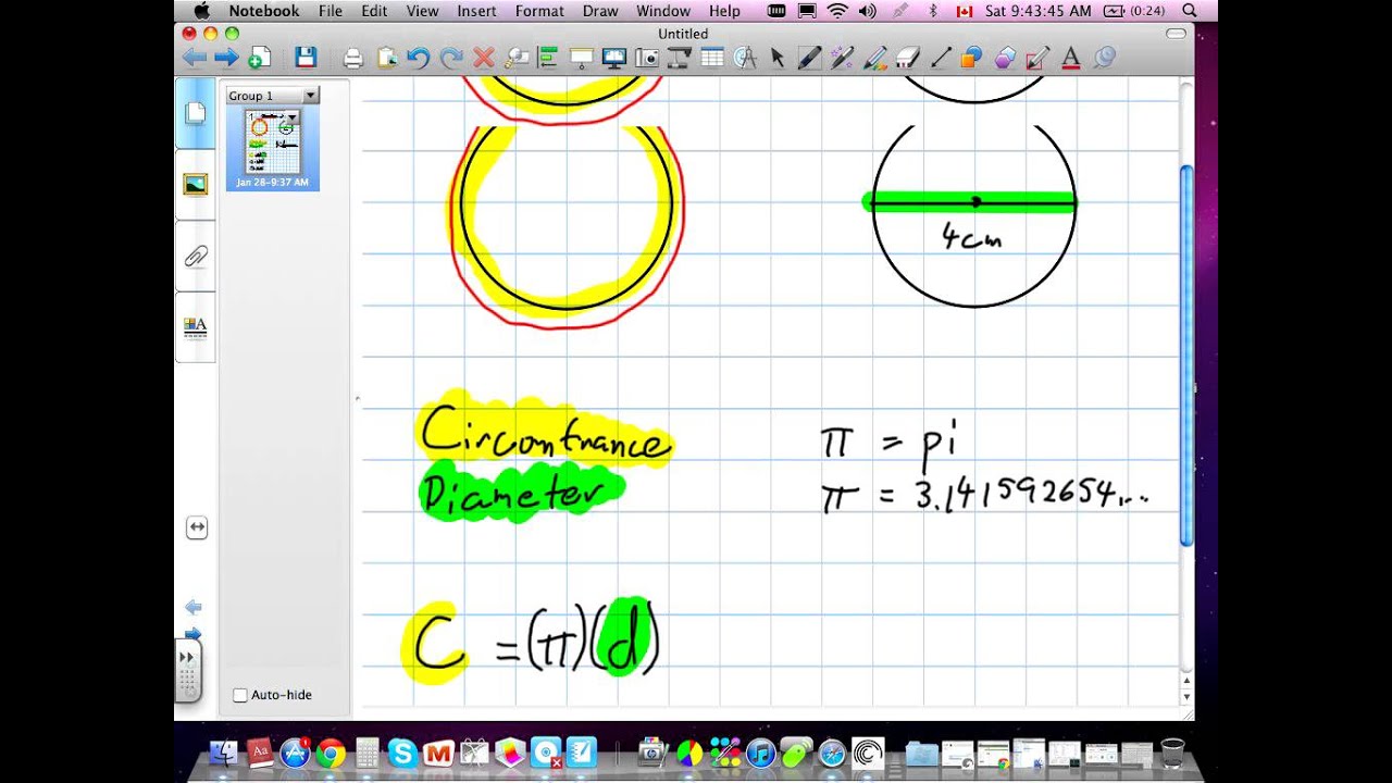 Circumfrance of a Circle Grade 7 Nelson Chapter 5 01:28:12 - YouTube