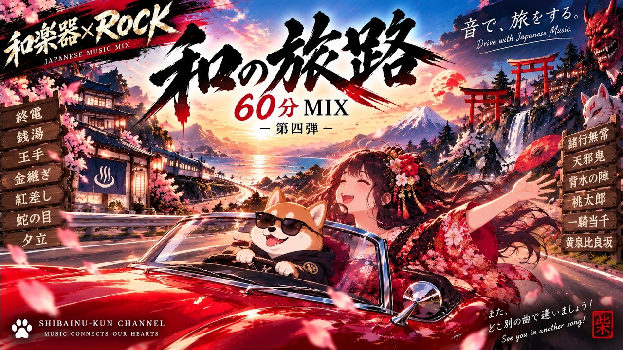 和楽器×ROCK】音で旅する60分MIX 第四弾｜ドライブ・作業用BGM