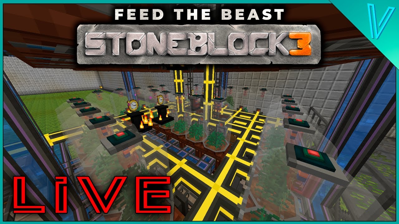 [Live] FTB Stoneblock 3 - Making all the foods! - YouTube