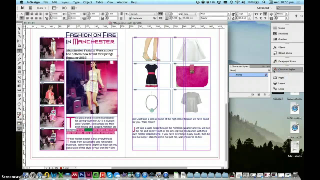 Indesign How To Make A Magazine Spread Design Elearning Tutorials Youtube