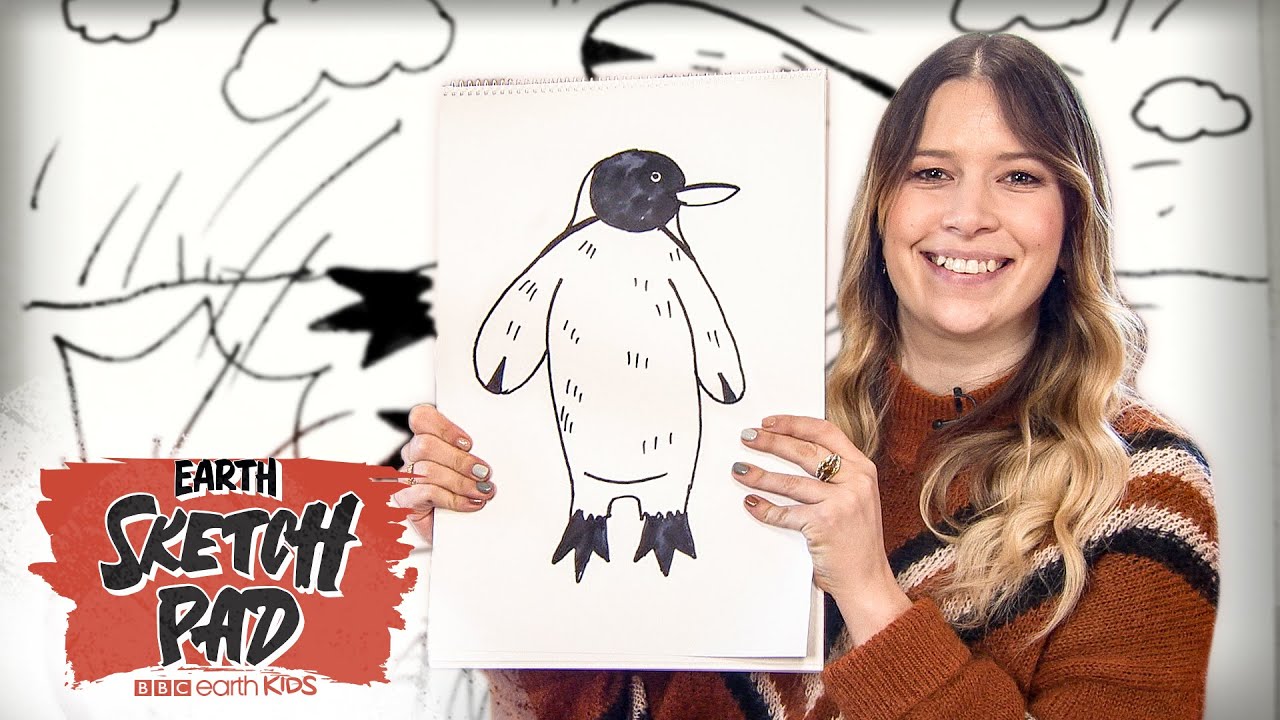 How To Draw A Penguin In Just 3 Minutes!, Earth Sketch Pad