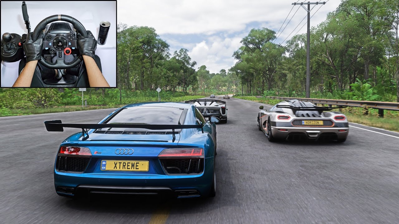 1200HP Audi R8 V10 Plus - Goliath Race | Forza Horizon 5 | Logitech G29 Steering Wheel