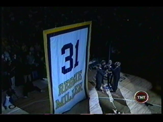 Reggie Miller Jersey Retirement - YouTube