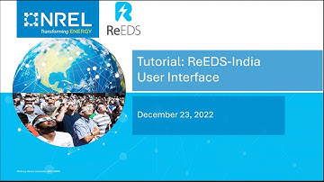 How to Use the ReEDS India Online Tool