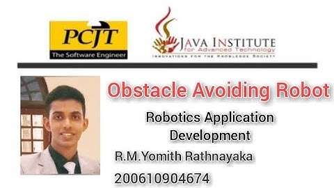 Obstacle Avoiding Robot Car | Java Institute | PCJT Software Engineering | Robotics