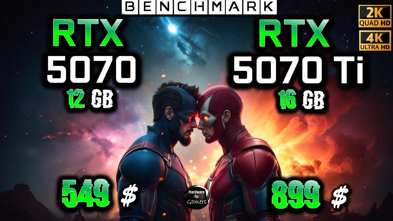 RTX 5070 12GB vs RTX 5070 Ti 16GB / Test / 1440p - 2160p 4K / in 8 ...