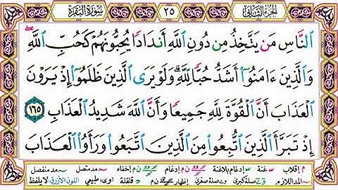 القرآن الكريم مقسم إلى أجزاء | الجزء 2 مكتوب | مقسم صفحات | الشيخ حاتم فريد | مصحف التجوي