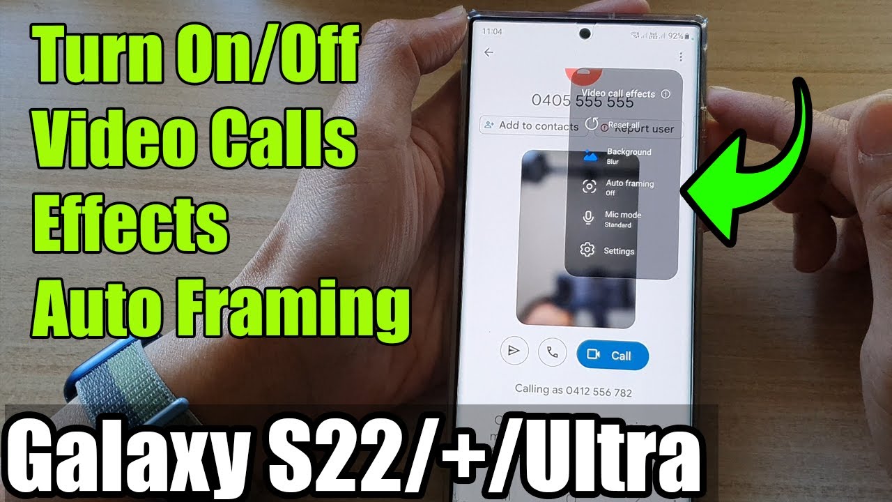 Hãy khám phá cách bật tắt hiệu ứng cuộc gọi video tự động trên Galaxy S22/S22+/Ultra để trải nghiệm điện thoại của bạn thêm tuyệt vời và tiện lợi hơn bao giờ hết. Bạn sẽ không bao giờ bỏ lỡ một cuộc gọi quan trọng nào và có thể tận hưởng các cuộc trò chuyện video ấn tượng cùng người thân và bạn bè.
