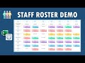 Weekly Excel Staff Roster Demo