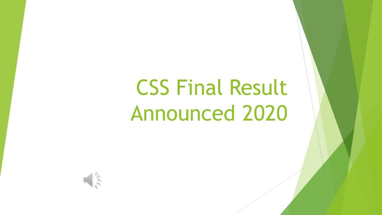 CSS Final Result 2020 - YouTube