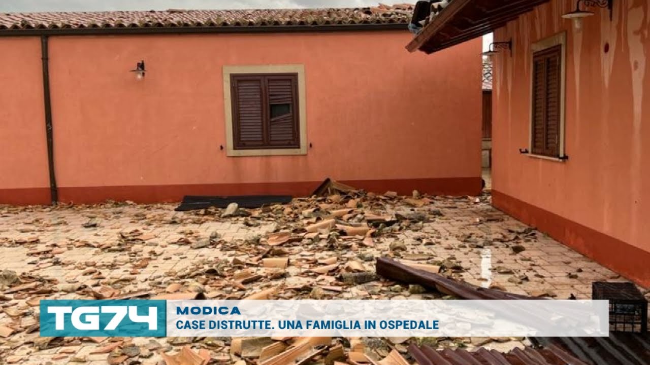 MODICA - CASE DISTRUTTE. UNA FAMIGLIA IN OSPEDALE