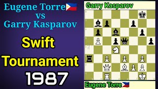 Eugene Torre🇵🇭 against the world champion - 1987 Swift Tournament