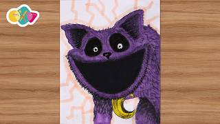 how to draw catnap monster easy step by step tutorial | c...