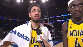 Tyrese Haliburton vs Pascal Siakam PostGame Interview | Indiana Pacers vs New York Knicks