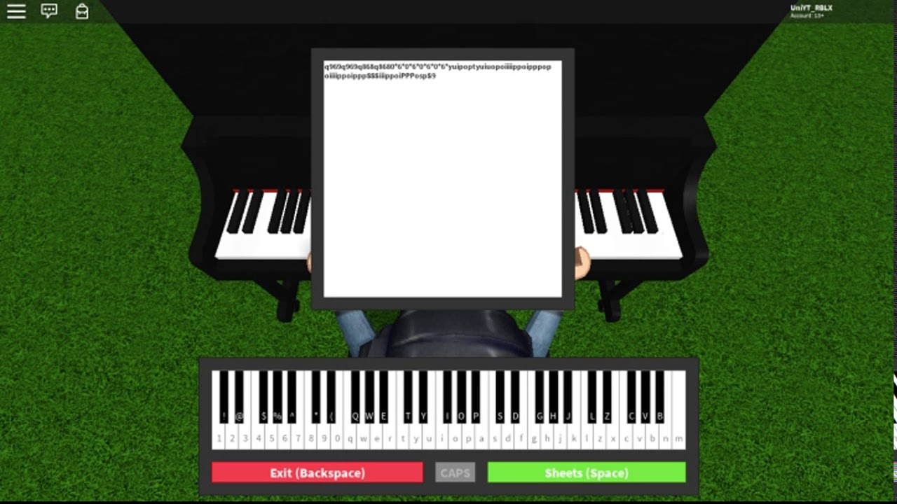 Playing on ROBLOX Piano! - YouTube