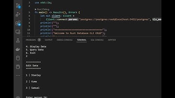 Rust + PostgreSQL CRUD application
