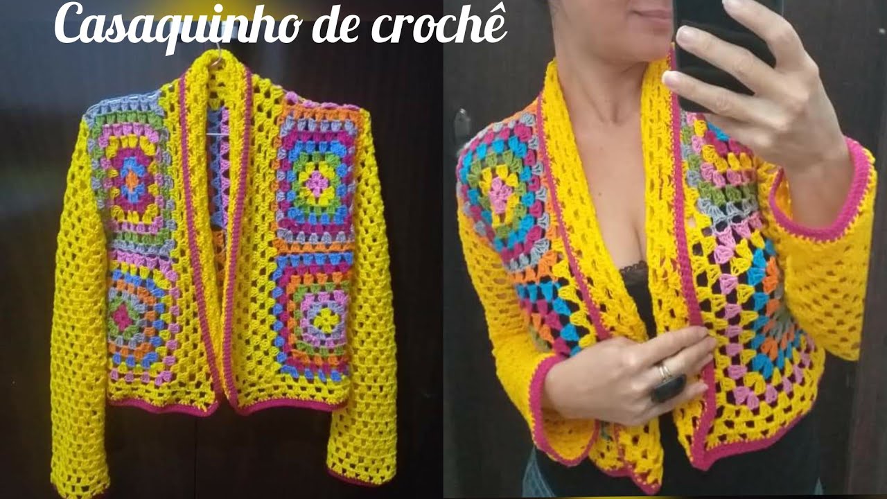 CASAQUINHO DE CROCHÊ #marcialobocroche #crochetearrings - YouTube
