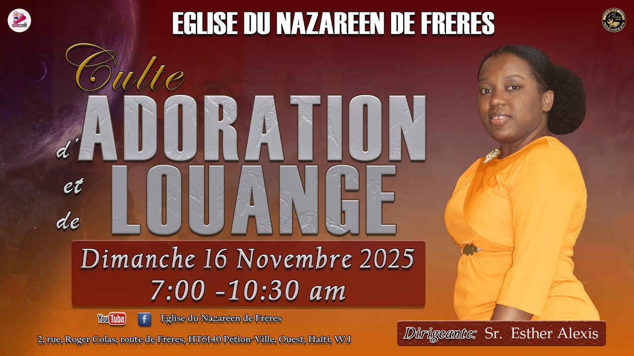 ENF | Culte d'adoration et de louange du Dimanche 16 Novembre 2025 ...