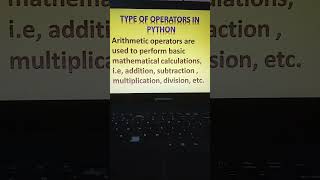 type of operators in python #new #programming #computer