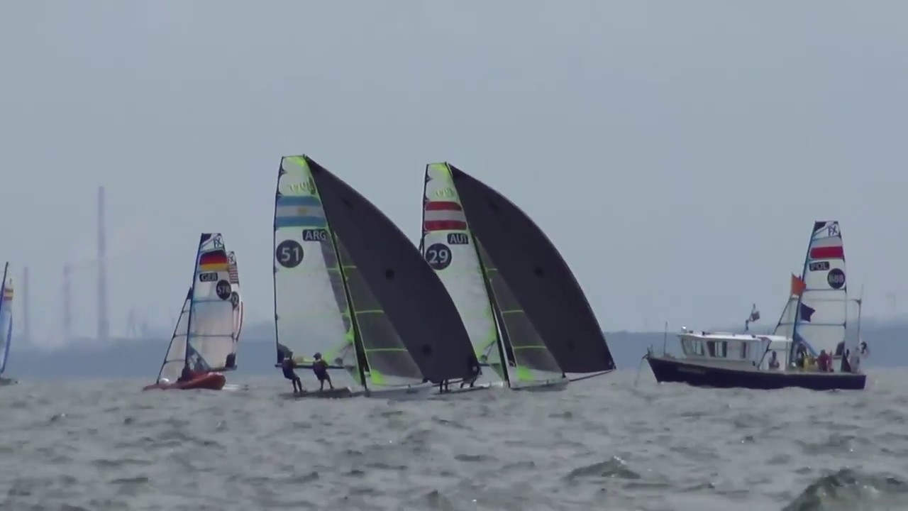 49er Sailing Race 10 - Final Windward to Finish - 2018 European Championship - Day 3