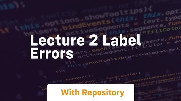 Lecture 2 label errors