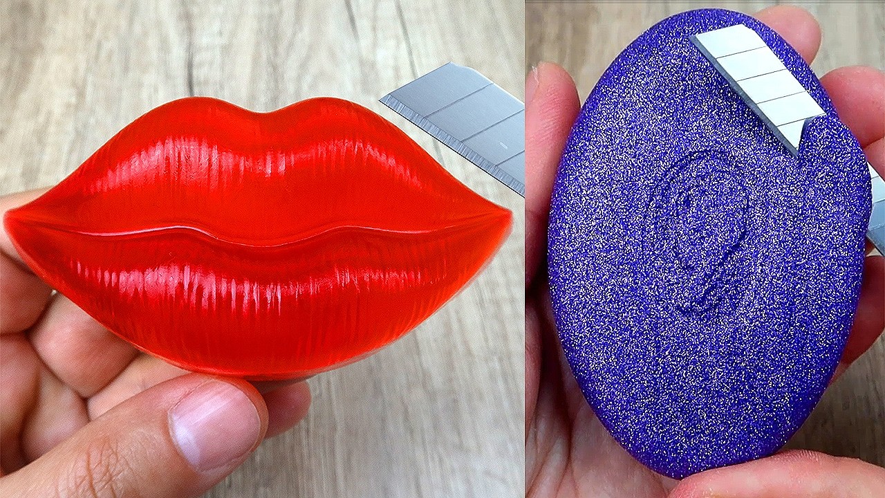 Relaxing Soap Cutting and Carving ASMR. Satisfying videos. LIVE-1787