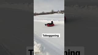 #tobogganing #snow #winter #canada #enjoy #nature #life #blessed #grateful #slide #sky