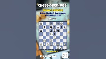 Sicilian Defense Open, Najdorf, Opočenský, Traditional Line #chess #chessgame #mustwatch #chesscom
