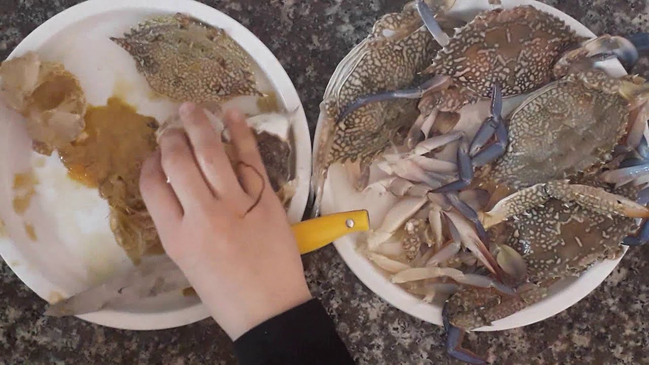 طريقة عمل شوربة السلطعونات او الكابوريا مع طريقة تنضيف السلطعونات