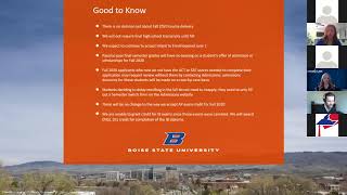 Boise State University | Admissions Presentation 4-16-2020