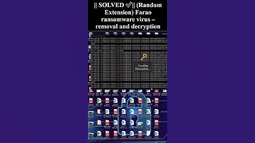 || SOLVED ✅|| (Random Extension) #Farao #ransomware #virus – #removal and #decryption