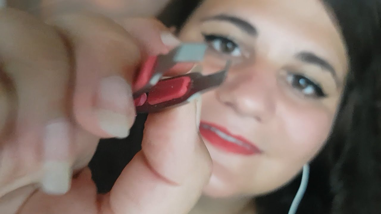 ASMR| Suono delle PINZETTE| Ti faccio le sopracciglia! ✂️