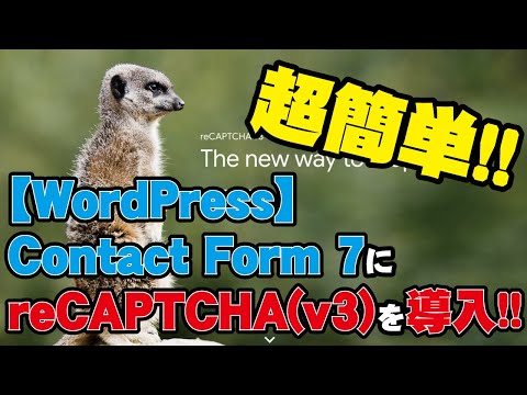 超簡単!!｜ WordPressのプラグイン「Contact Form 7」にreCAPTCHA(v3)を導入する方法【ハイズLabo】