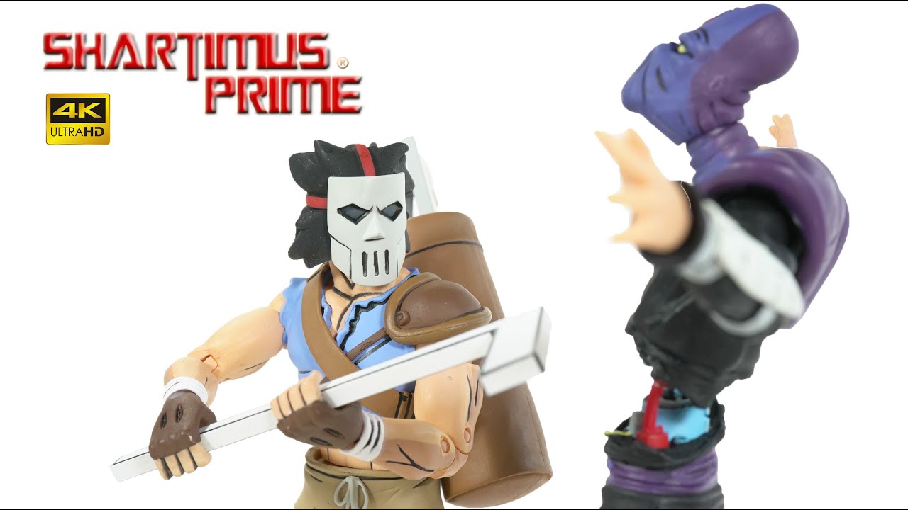 TMNT Casey Jones & Slashed Foot Soldier 2 Pack Ninja Turtles Cartoon NECA Toys Action Figure Review TMNT Casey Jones & Slashed Foot Soldier 2 Pack Ninja Turtles Cartoon NECA Toys Action Figure Review