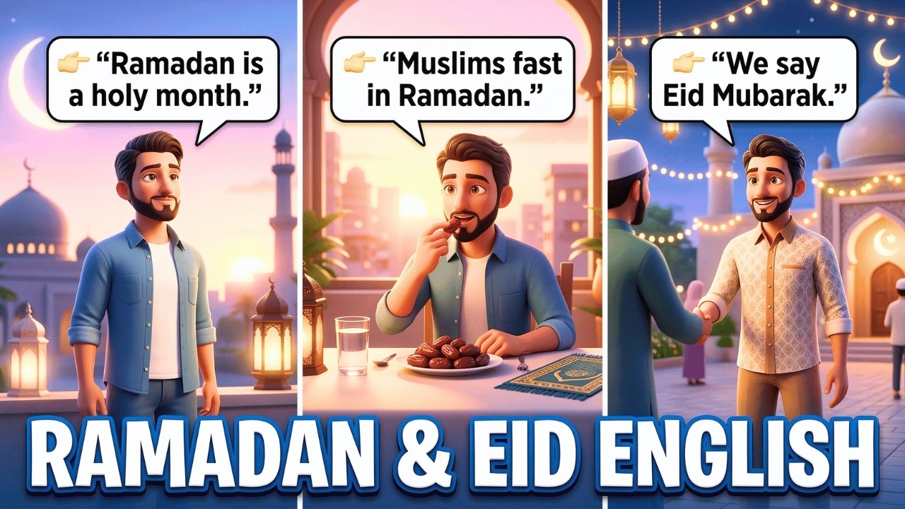 10 Mins English Speaking Practice For Ramadan | 75 Real Life English Sentences | Speak With Me