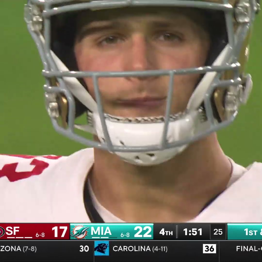 Kader Kohou intercepts the Brock Purdy pass vs. San Francisco 49ers