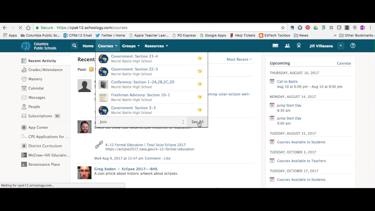 Linking Schoology Courses YouTube