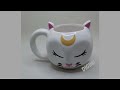 Caneca Gatinho Lua Colecionável Temática de Porcelana