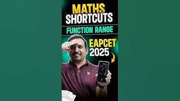 Maths Shortcuts Function Range |EAPCET 2025 | #maths #eapcet2025 #kiransir