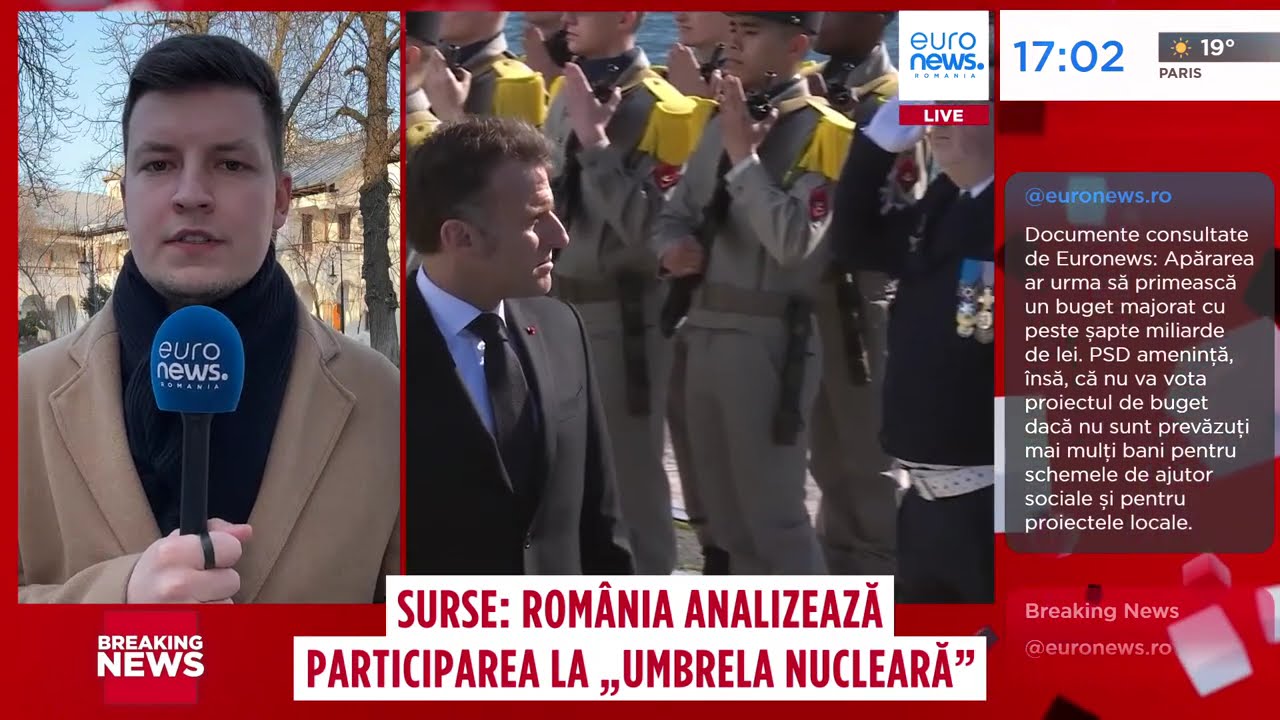 România analizează propunerea lui Macron de a participa la extinderea „umbrelei nucleare” a Franței