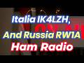 Ham radio , April 9, italia IK4LZH, es Russia RW1A, 15m, SSB