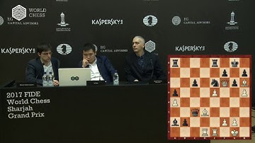 Round 1. Press conference with Vachier-Lagrave and Li Chao.