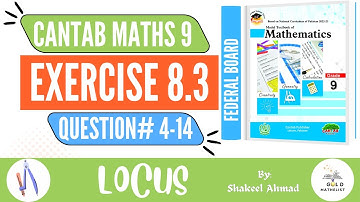 CANTAB Publisher Class 9 Maths Chapter 8 Exercise 8.3 | Questions 4-14 | Locus construction