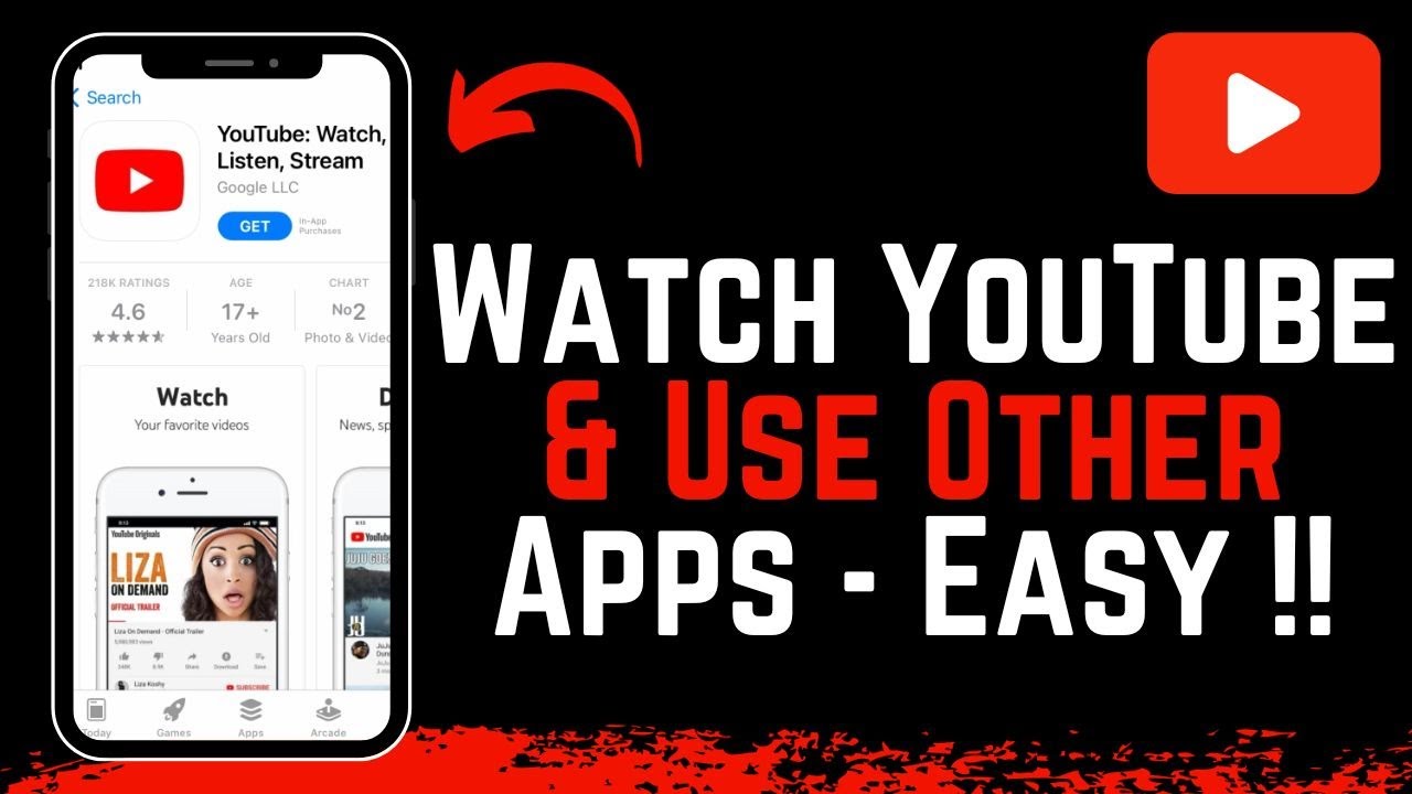 Using The App Youtube How To Watch YouTube And Use Other Apps ! - YouTube