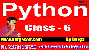 Learn Python Programming Tutorial Online Training by Durga Sir On 03-05-2018 @ 7AM