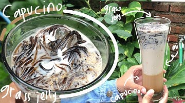 Procedure text ( How to make cappuccino grass jelly ) ʕ •ᴥ•ʔゝ☆